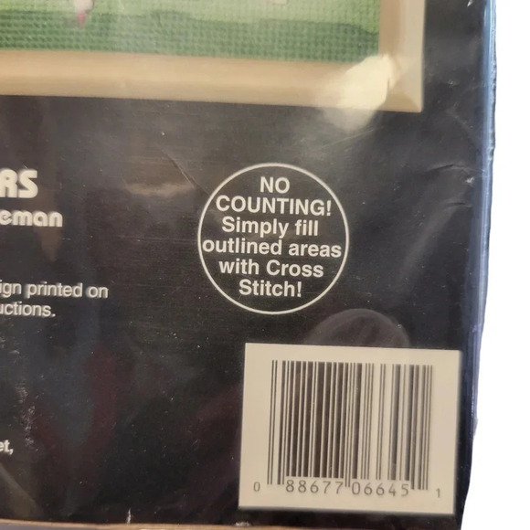 Vintage 1993 Dimensions No Count Cross-stitch Kit, "God Loves Golfers" - Picture 4 of 5